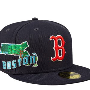 New Era Boston rot sox stateview 59FIFTY Einbaukappe 60296529 – Marineblau/grey uv 7676476293180