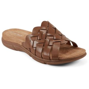 Marsha gewebte Leder Keil Sandalen