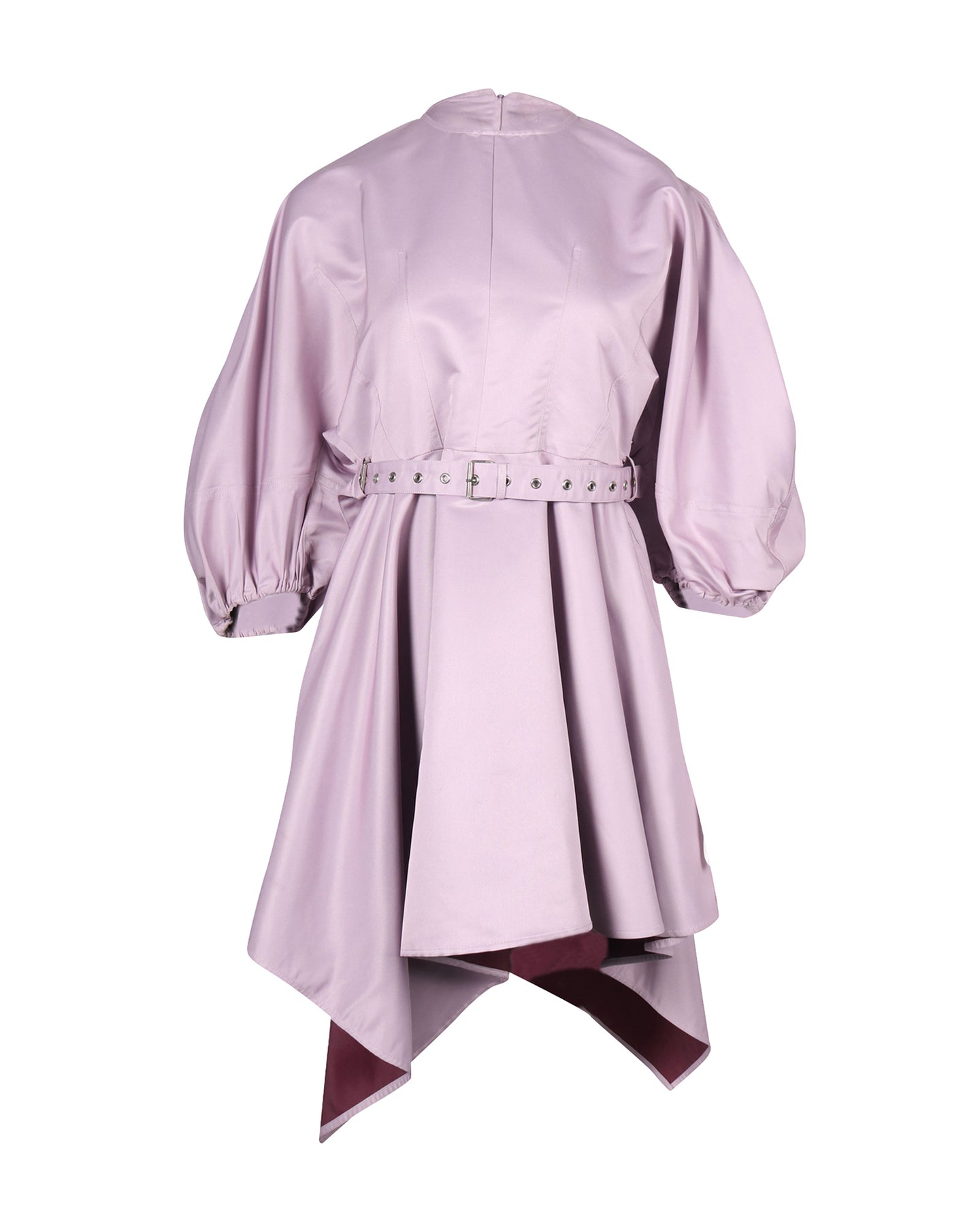 Marques Almeida Balloon Ärmel Kleid aus recyceltem Polyester in Lila