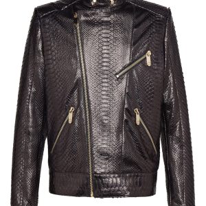 Leder-Moto-Jacke -Python Auto -7676506832956