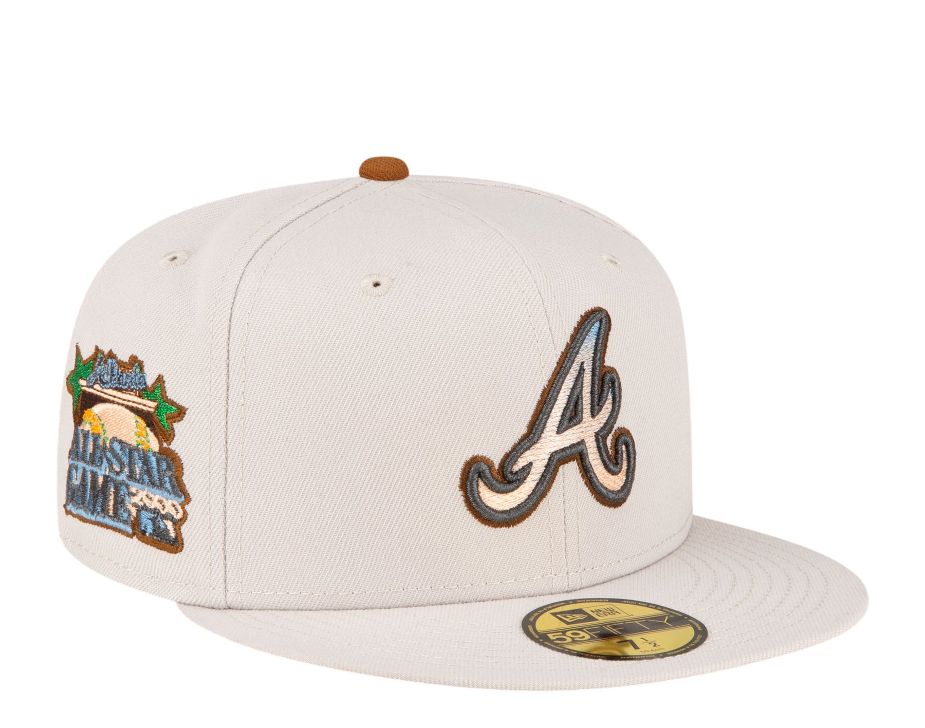 New Era Atlanta Braves 2000 All-Star Spiel 59FIFTY körpernah Stone w / Grün UV