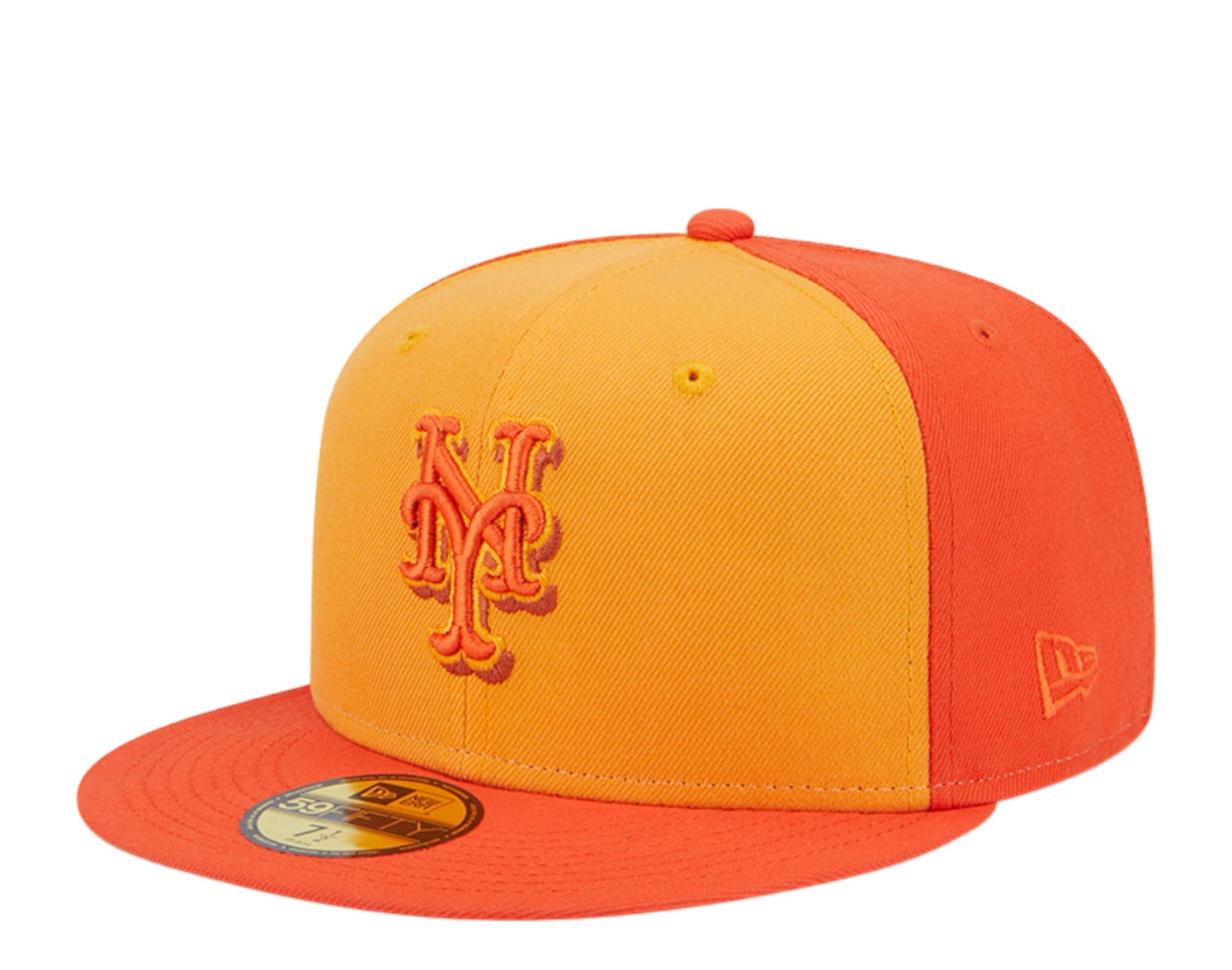 New Era New York Mets Tri-Tone Team 59FIFTY Einbau 60355915 Orange