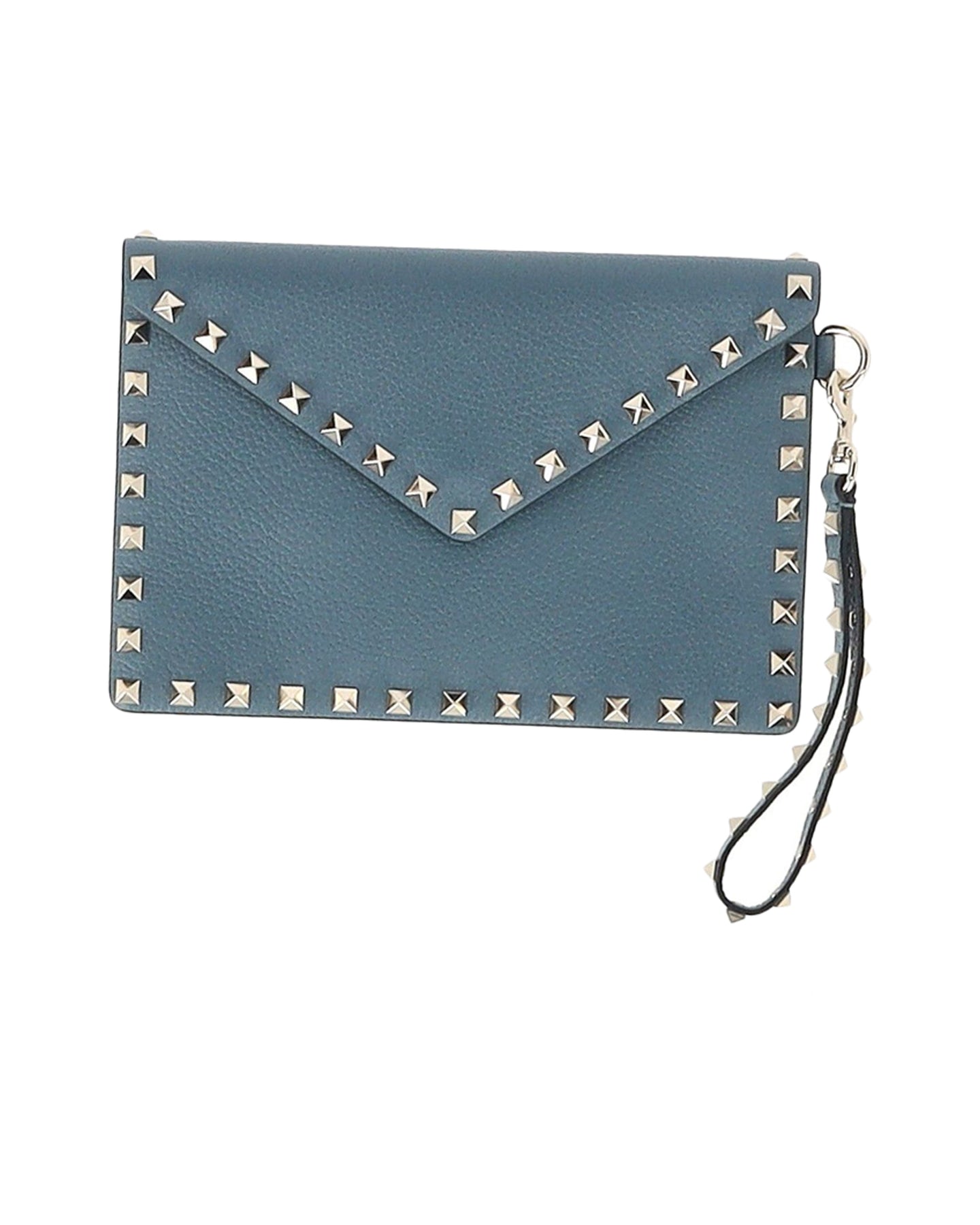 Valentino Rockstud Umhängetasche aus blauem Leder