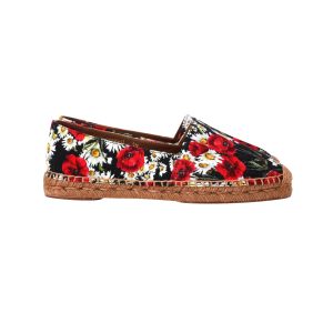 Dolce & Gabbana mit Blumenmuster-print espadrille flats in multicolor canvas 7766493659196