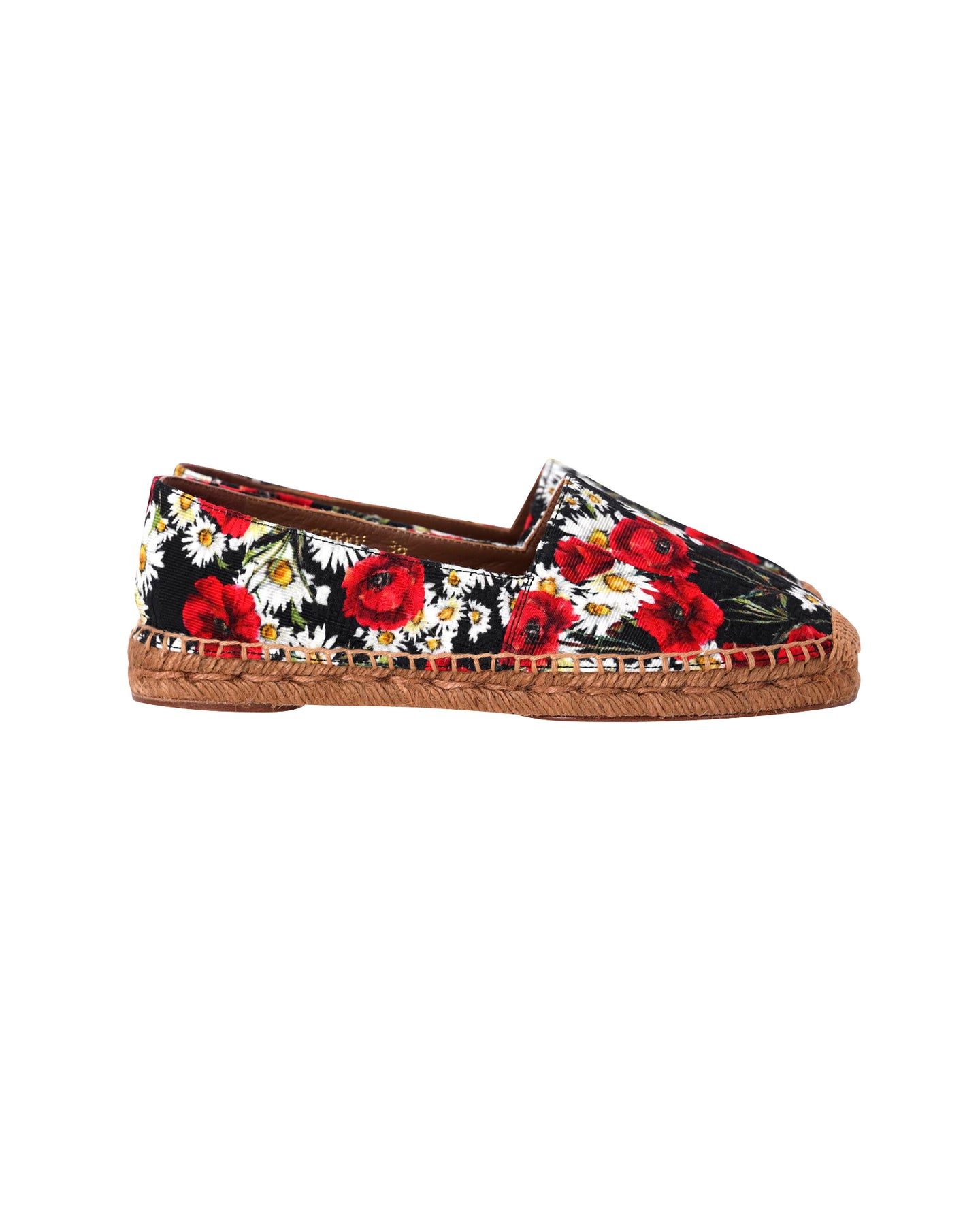 Dolce & Gabbana Espadrille Flats mit Blumenmuster in mehrfarbigem Canvas
