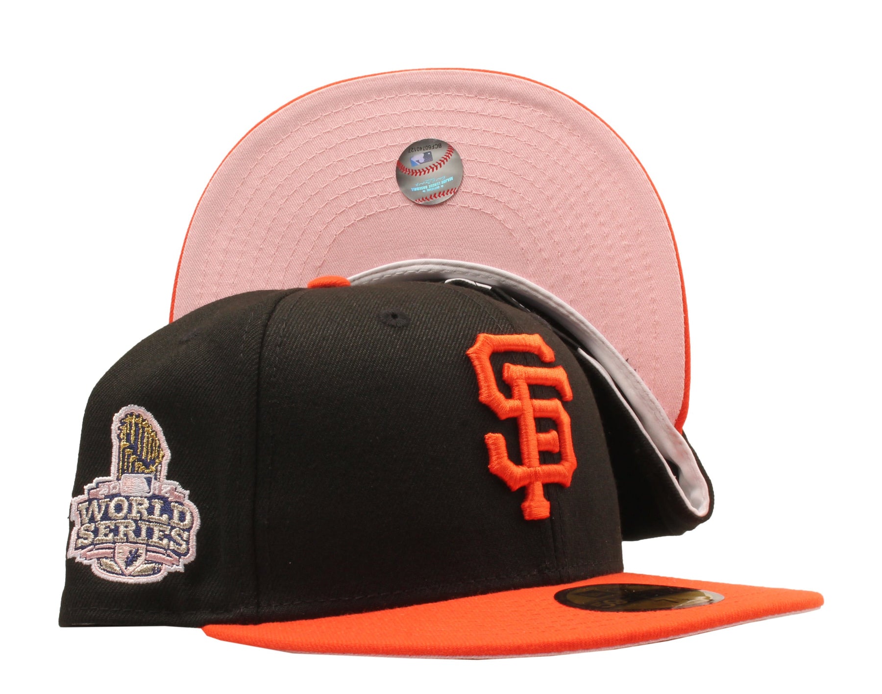 New Era 59Fifty MLB SF Giants 2012 World Series körpernah W / Rosa Unterseite