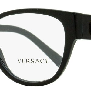 Versace Ovale Brillen für Damen VE3281B GB1 Schwarz/Gold 53mm