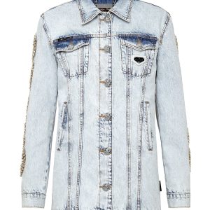 Denim Jacke Kristallkabel 7676511486012