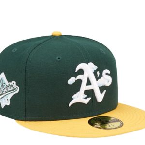 New Era 59Fifty MLB Oakland Athletics Comic Cloud grün/jal anliegende Mütze 60243842 7676477997116