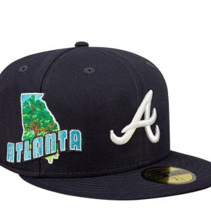 New Era Atlanta Braves Stateview 59FIFTY Fitted Verschlusskappe 60296534 – Marine/Grau uv 7676478029884