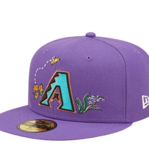 New Era Arizona Diamondbacks Watercolor mit Blumenmuster 59FIFTY lila ausgestattet 60288102 7676478750780