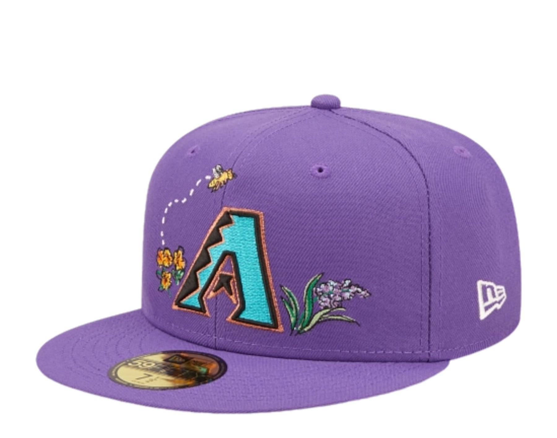 New Era Arizona Diamantrücken Aquarell mit Blumenmuster 59FIFTY Lila Einbau 60288102