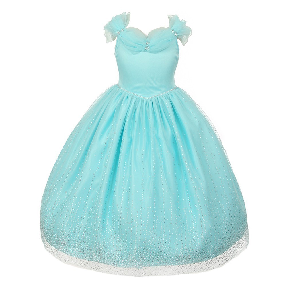 Große Mädchen Aqua Strass glitzernde Tüll Tiara Prinzessin Kleid 8-12