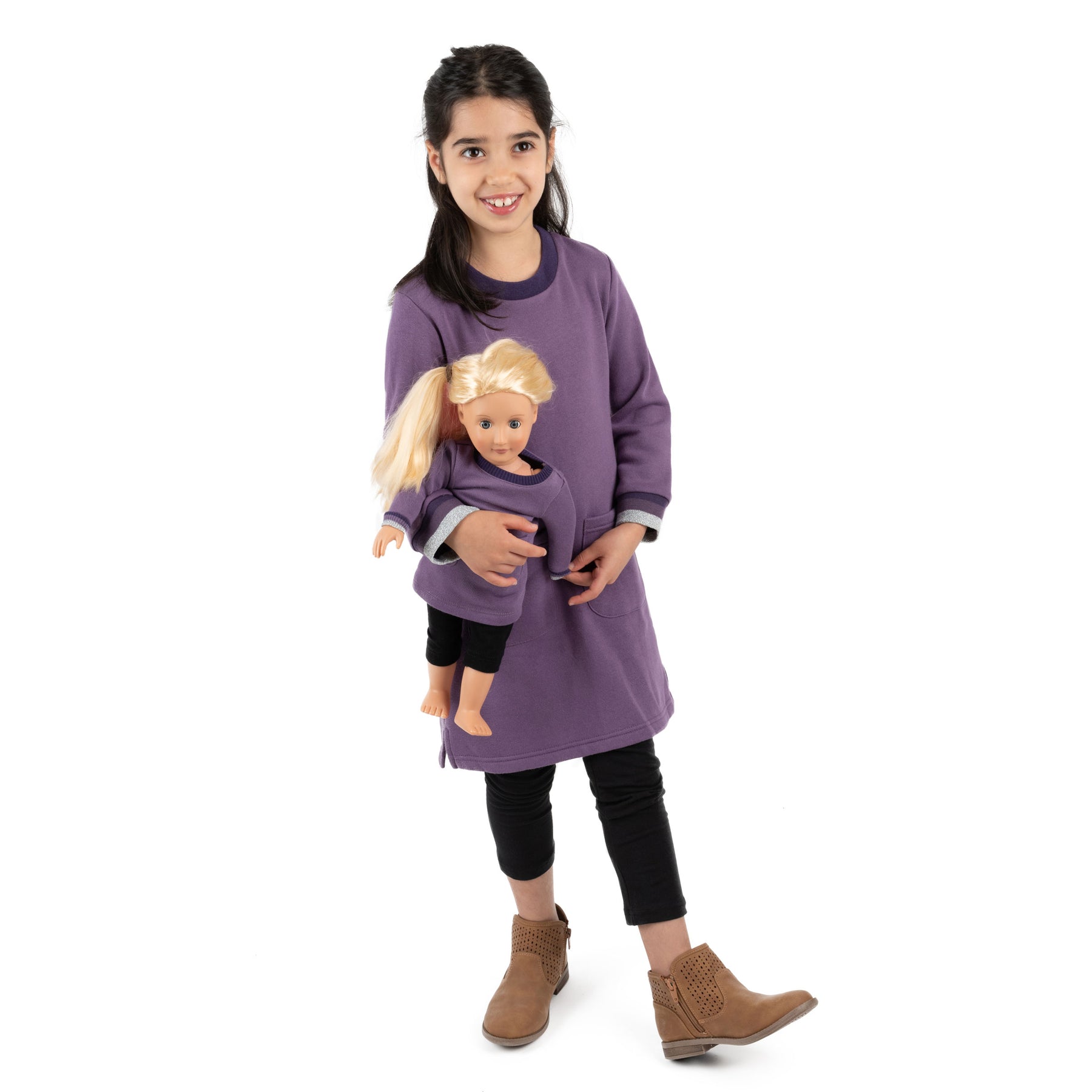 Mädchen und passende Puppe Sweat Kleid