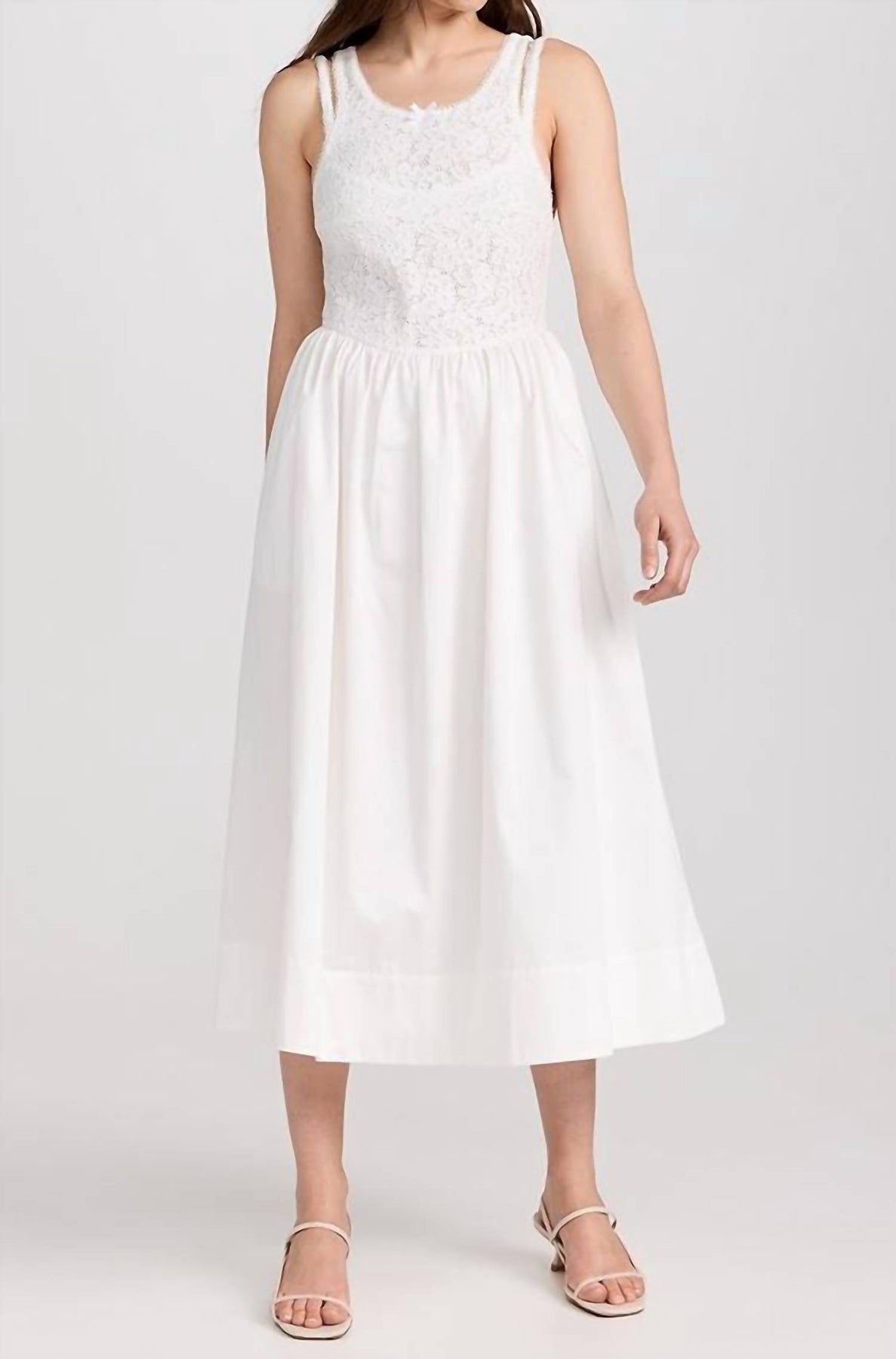 Mandy Midi Kleid in Weiß
