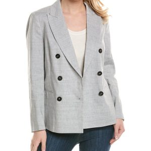 Peserico Zweireihige Jacke aus Woll- und Leinenmischung