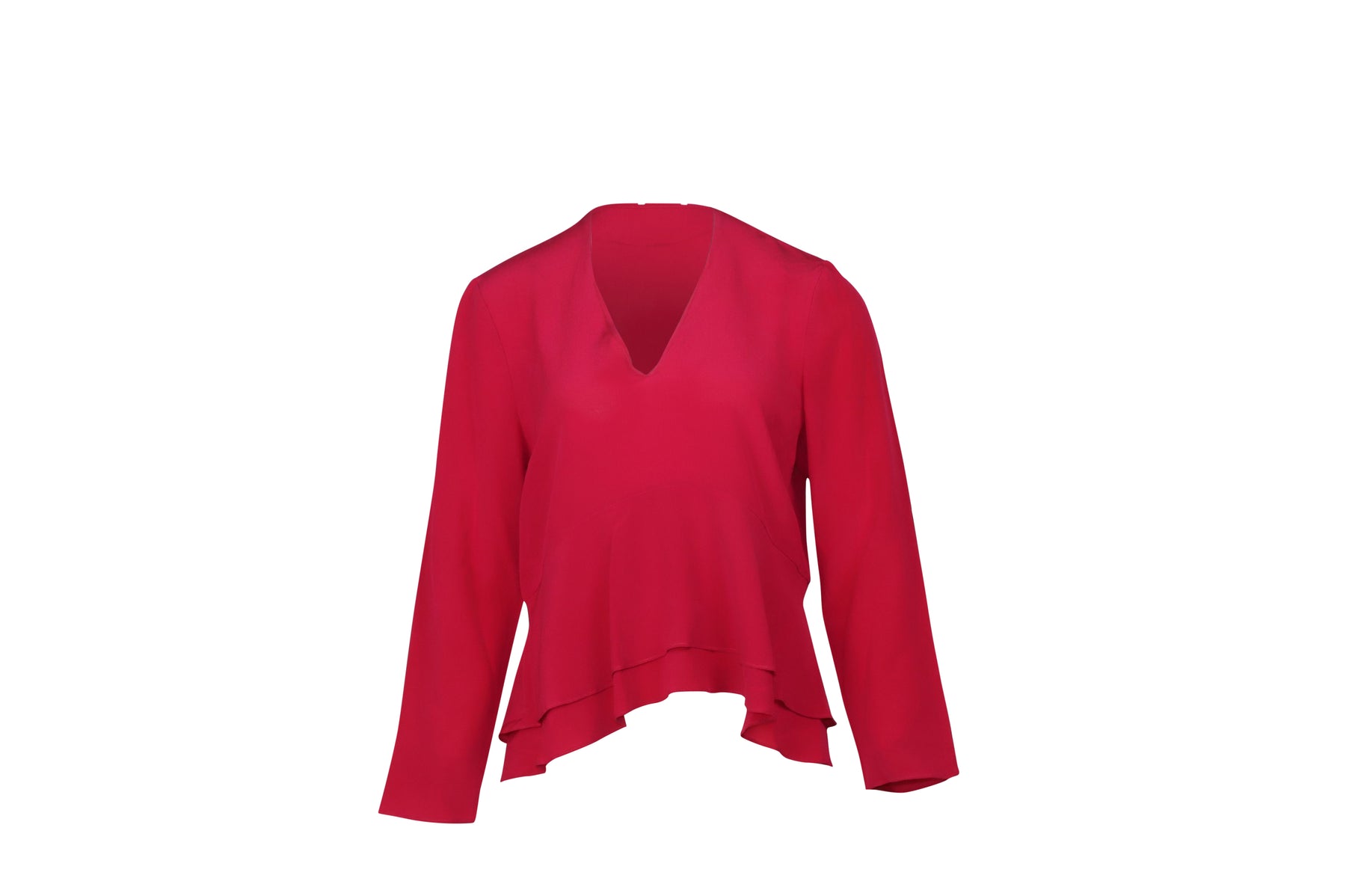 Etro gesteppte Langarm-Bluse aus rosa Seide