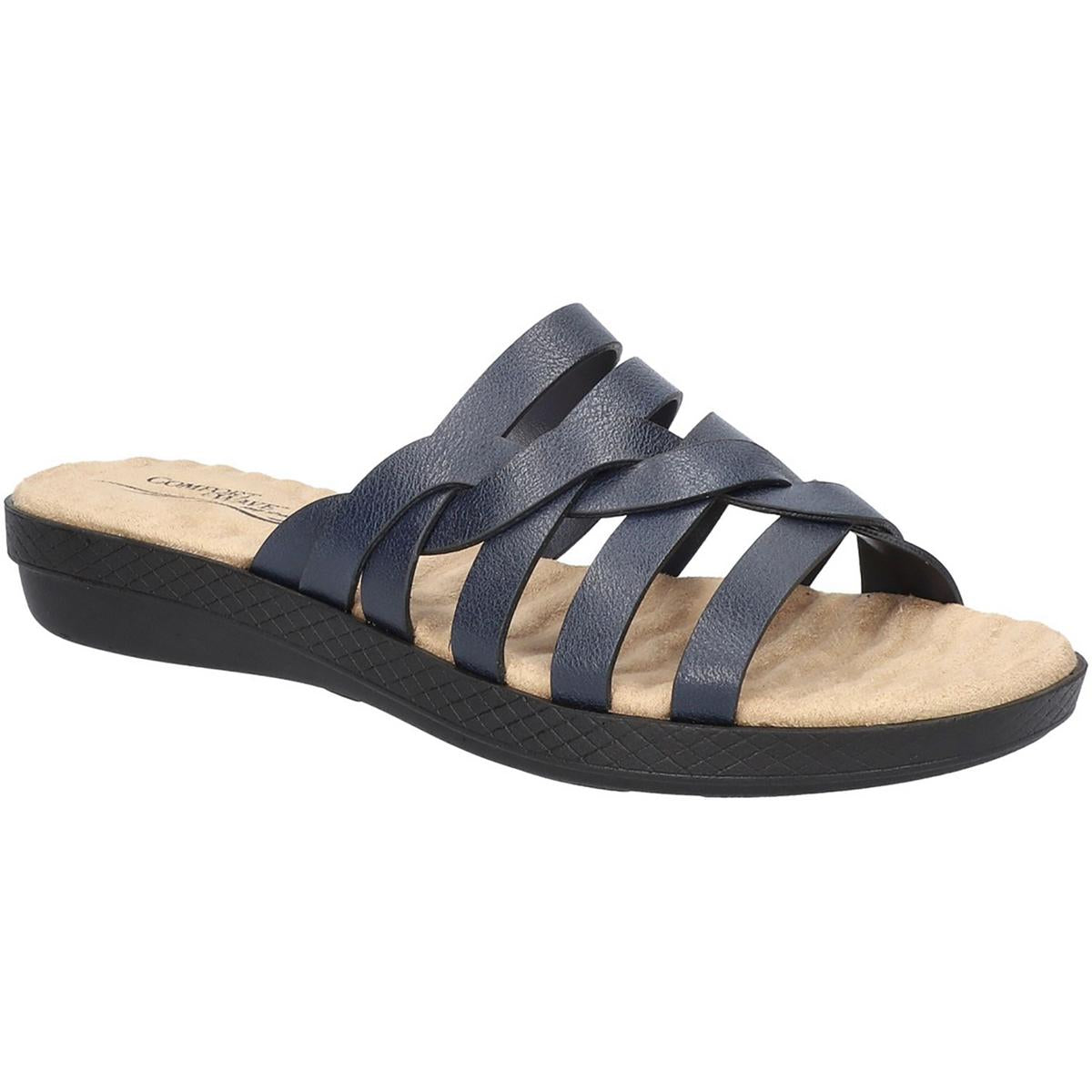 Schwarze Leder Pumps von Sheri Imitat – Keilsandalen
