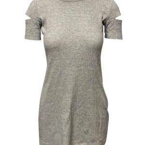 Helmut Lang Slash Sleeve Kleid aus grauer Baumwolle 7766489333820