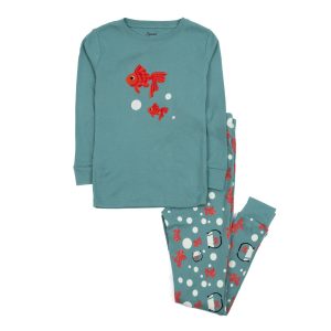 Kinder zwei Stück Baumwolle Pyjamas Fischtank