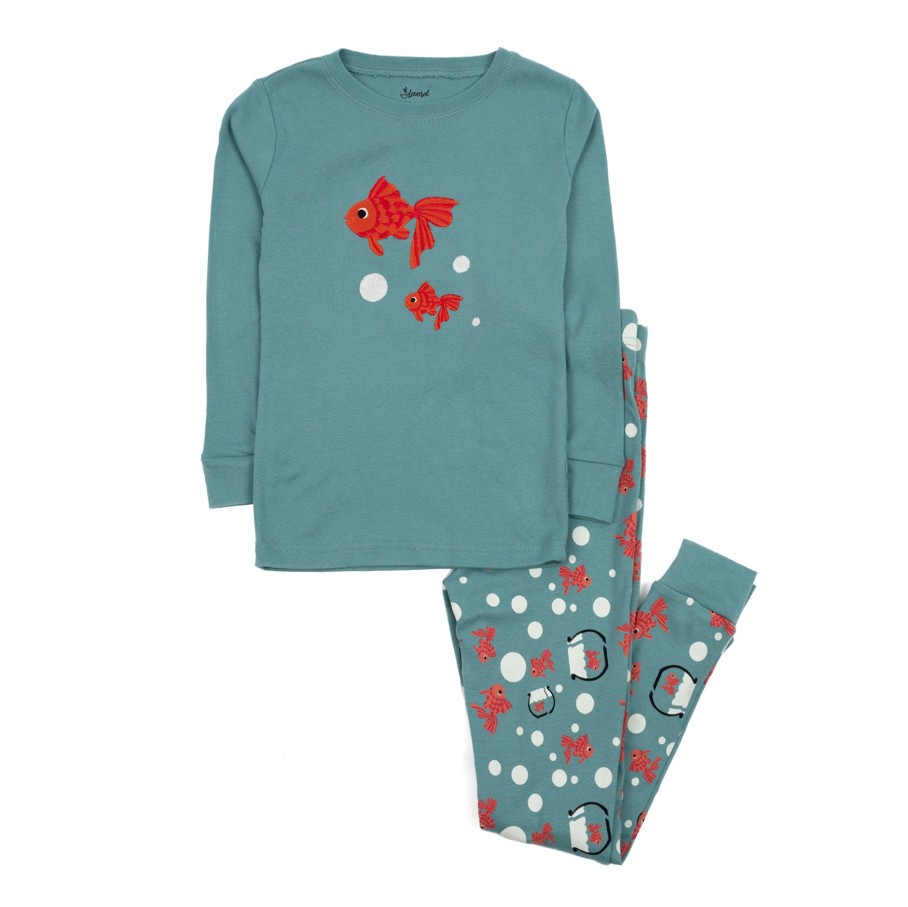 Kinder zweiteilige Baumwolle Pyjamas Fisch Top