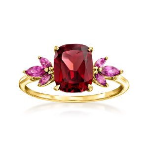 Ross-Simons Garnet Ring mit . Rhodolit Granat in 14kt Gelbgold 7827702120508