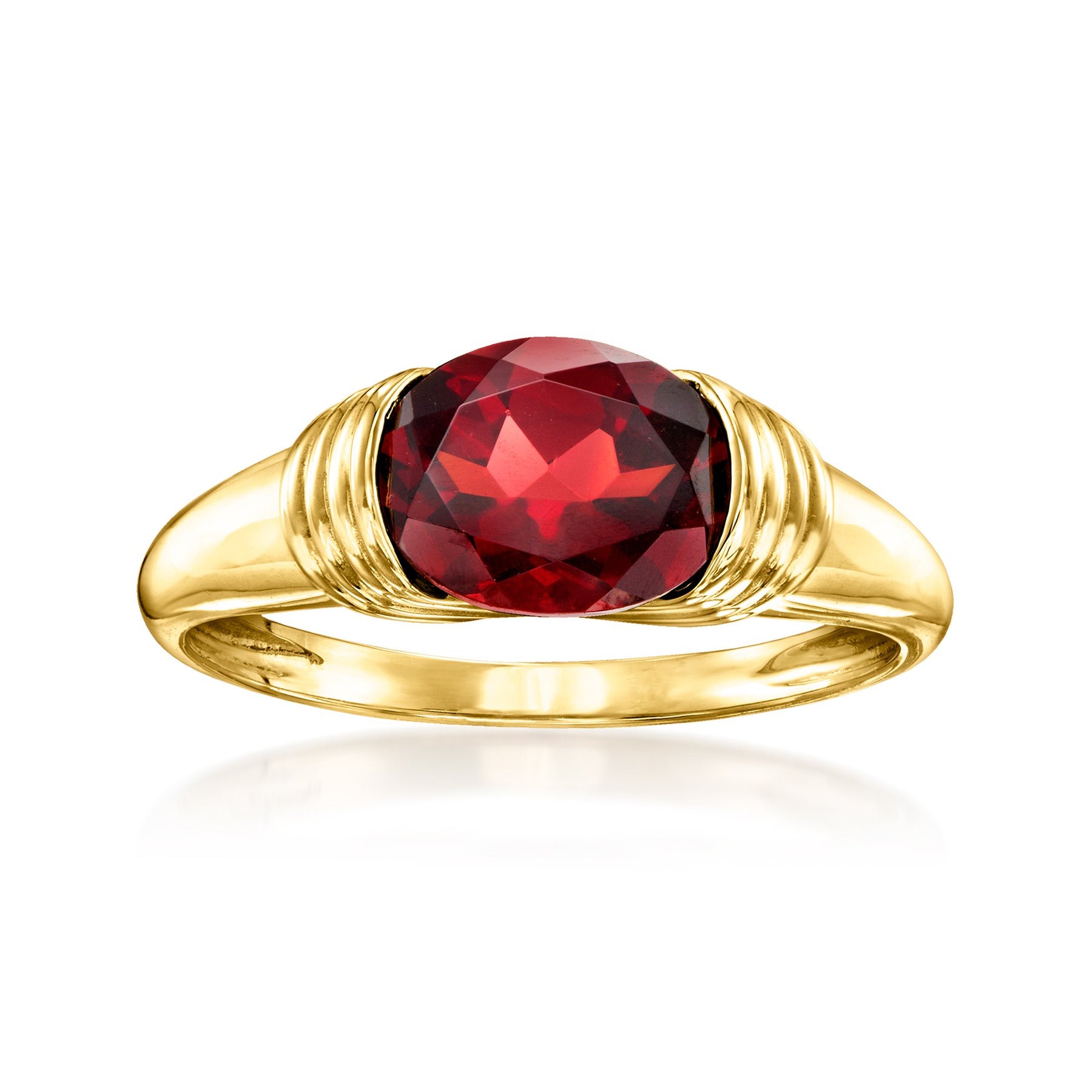 Ross-Simons Granat Ring aus 14kt Gelbgold
