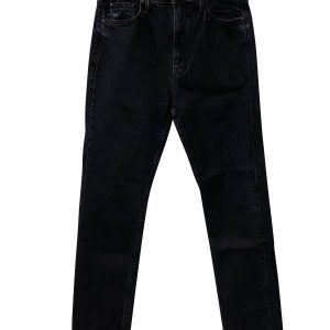 Mother Jeans mit ausgewaschenem Detail in schwarzer Baumwolle 7766480519228