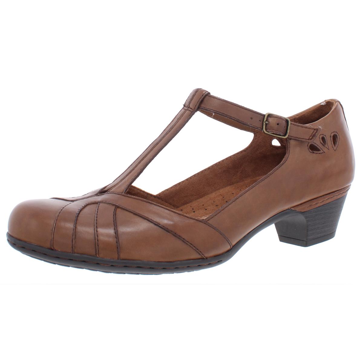 Angelina Leder Slip auf Mary Jane Absatzschuhe