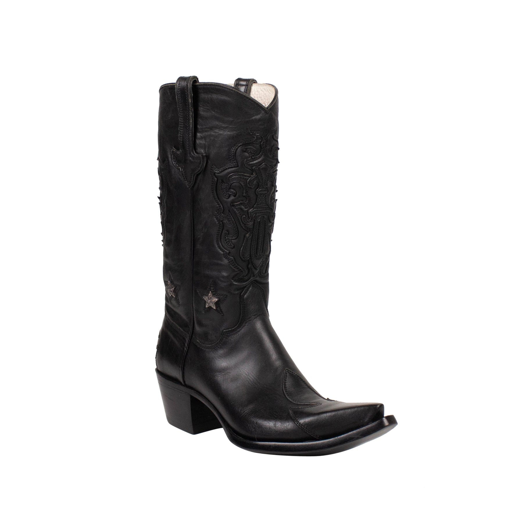Chrome Hearts Western Cowboy Stiefel – Schwarz