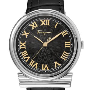 Ferragamo Damen-Armbanduhr aus Leder, 34 mm, Quarz