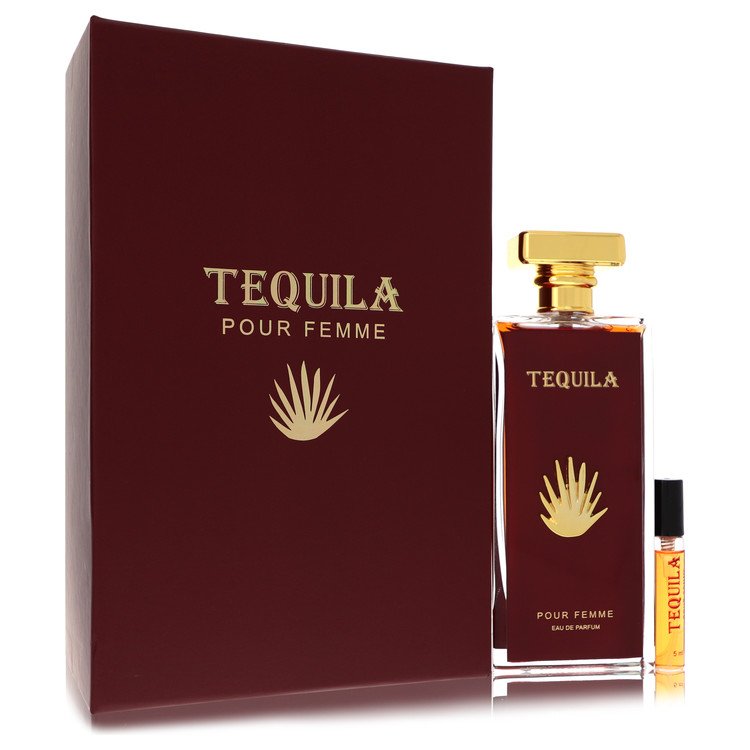 Tequila Pour Femme Red von Tequila Perfumes Eau de Parfum Spray + Gratis.17 oz Mini EDP Spray 3.3 oz für Damen
