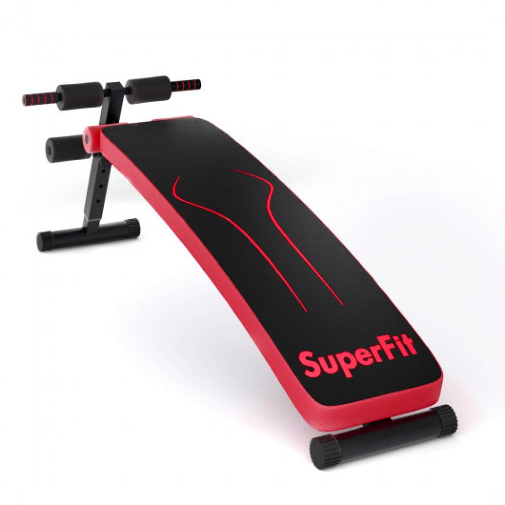 Klappbare Gewicht Bank einstellbar Sit-up Board Workout Schrägbank-Rot