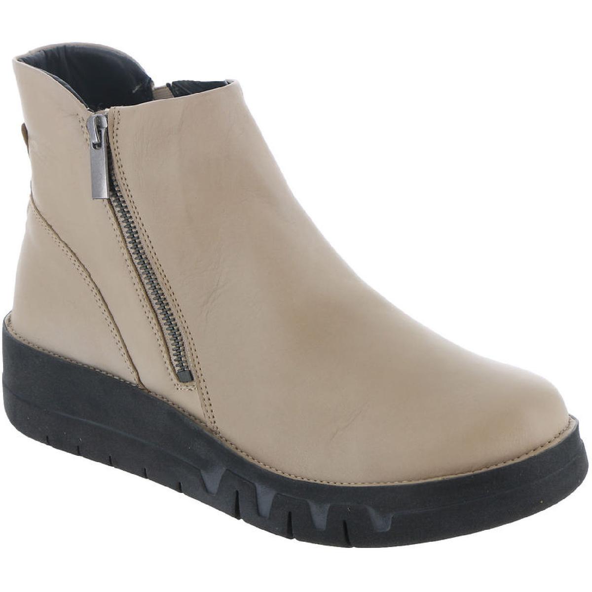 Lass Leder Keil Stiefeletten