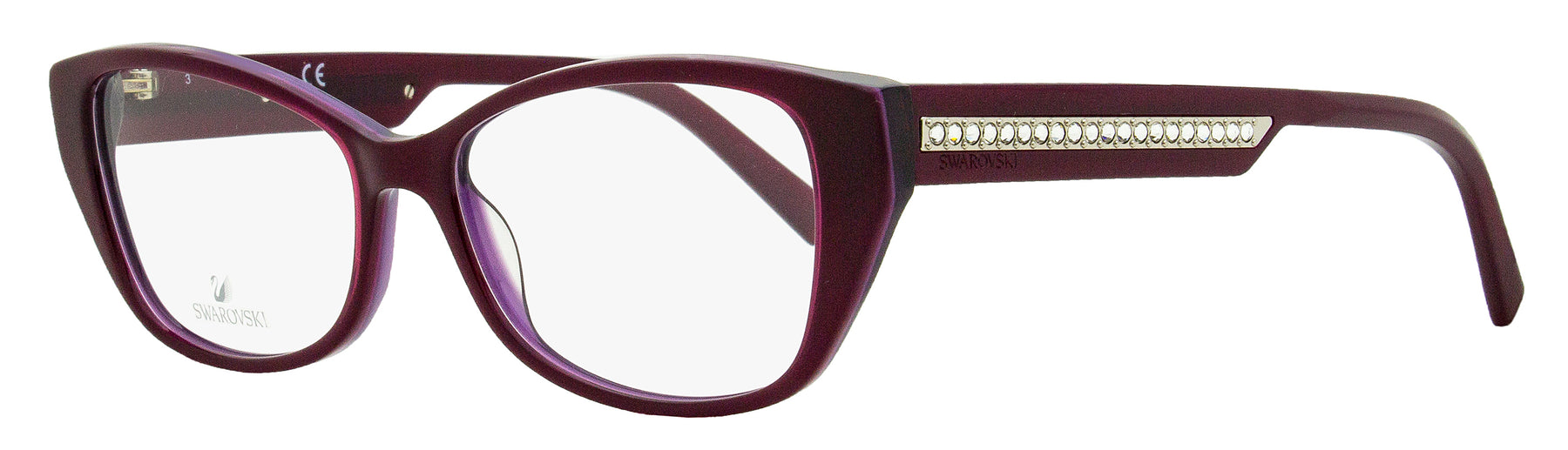 Swarovski Rechteckige Brillen für Damen SK5391 081 Violet 53mm