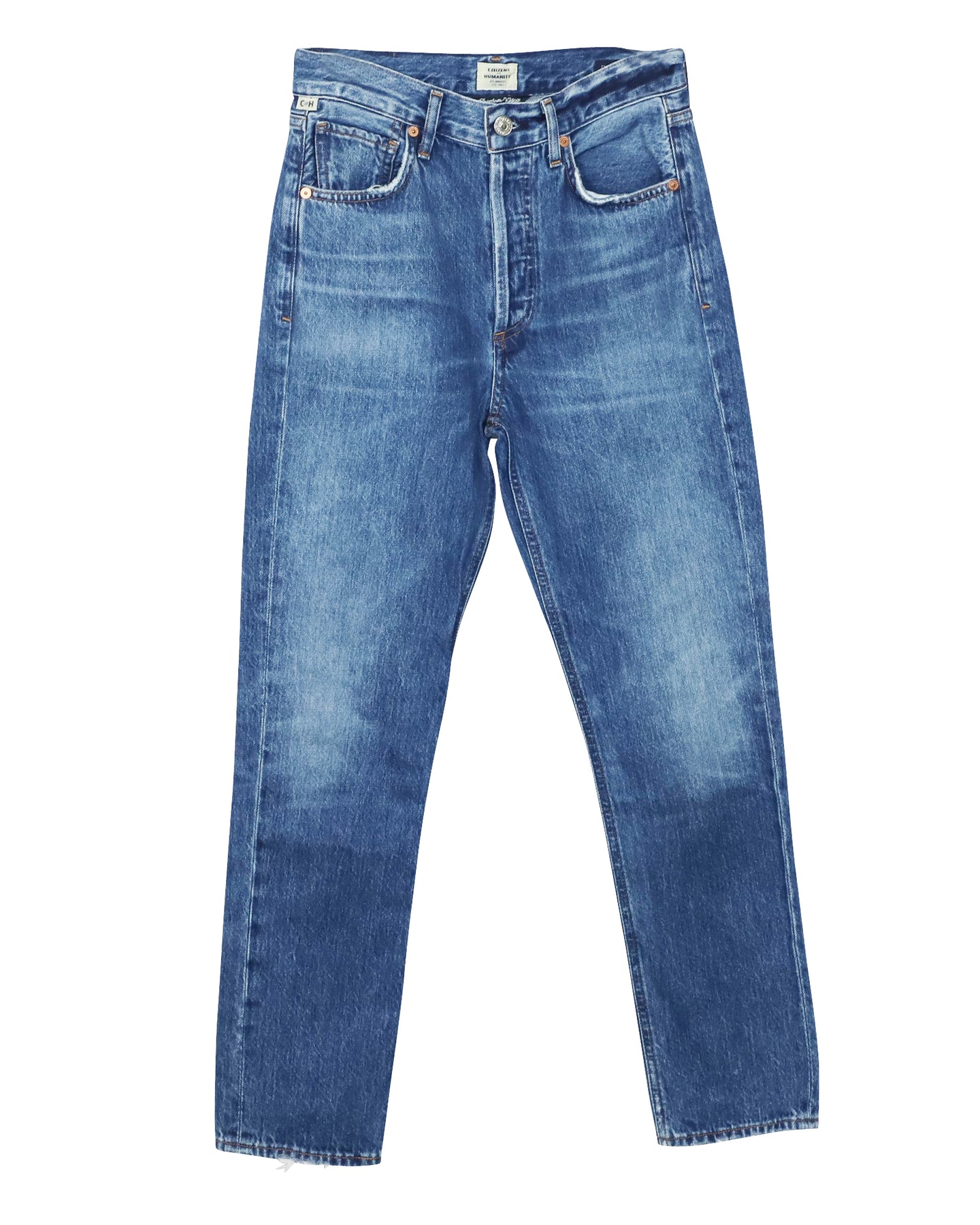 Citizens of Humanity Charlotte Hochhaus gerade in blauem Denim