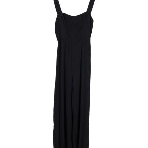Reformation Square Neckline Jumpsuit in Schwarze Viskose