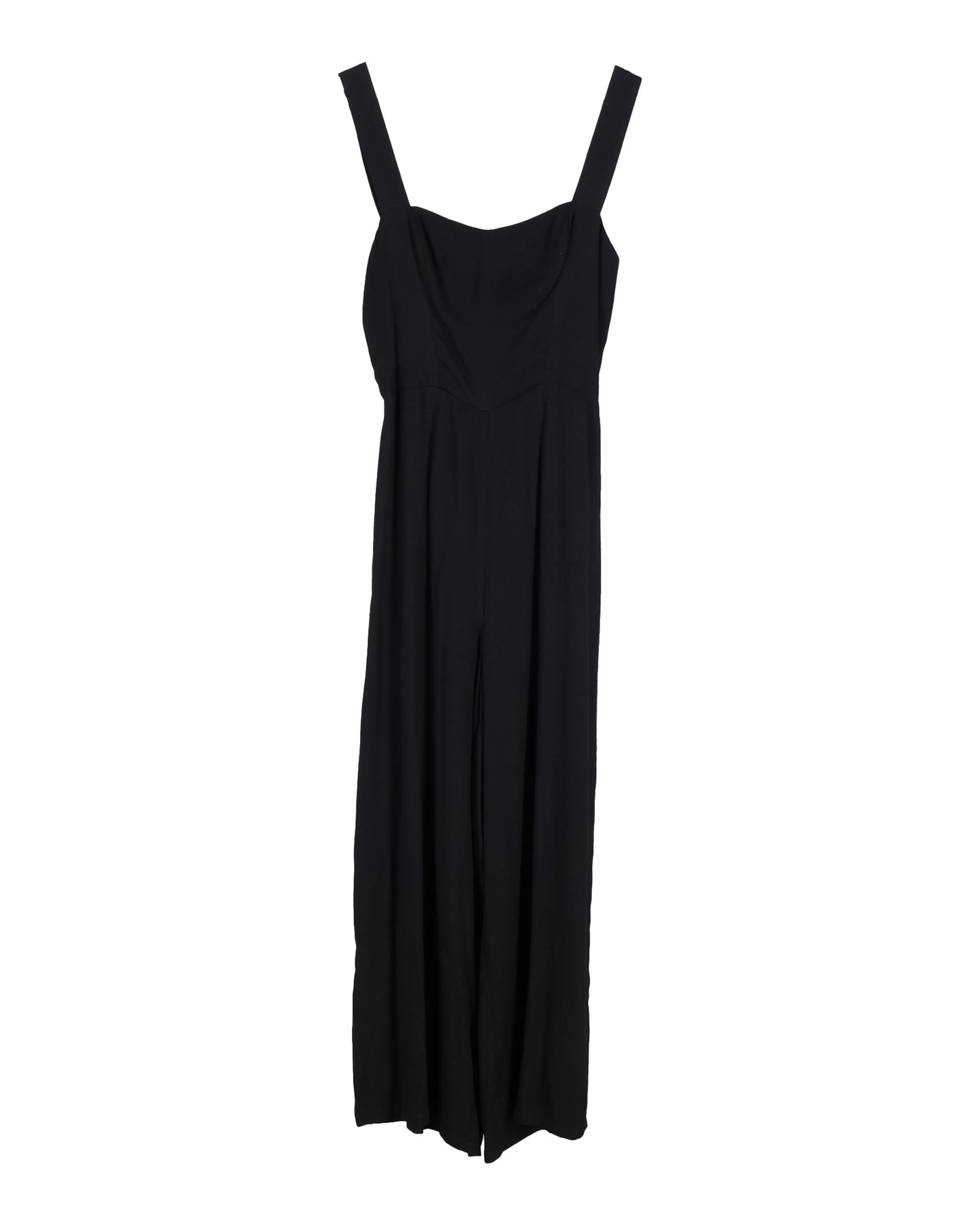 Reformation Quadratisch Neckline Jumpsuit aus schwarzer Viskose