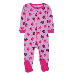 Kinder gefüttert Baumwolle Pyjama rosa Elefant