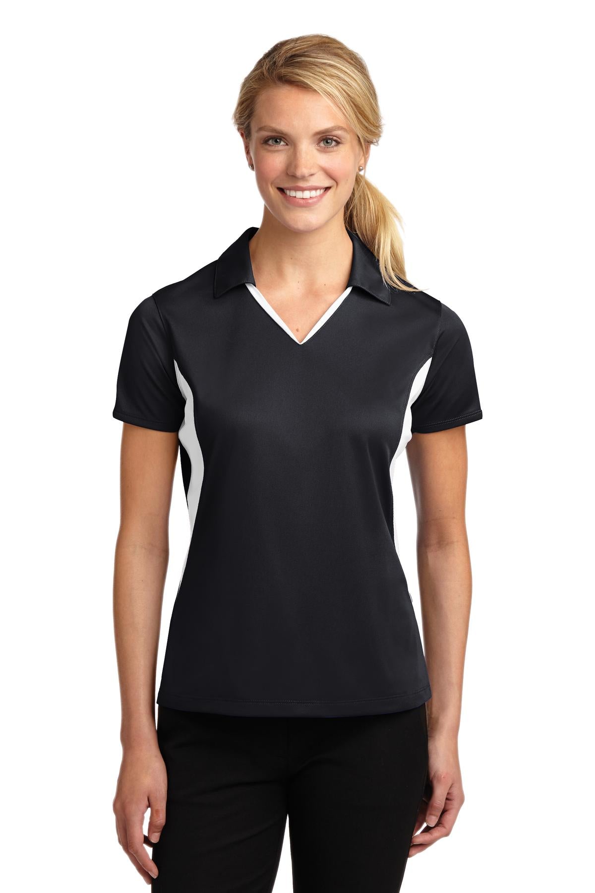 Sport-Tek Damen Micropique Sport-Wick Polo mit Seitenblockierung LST655