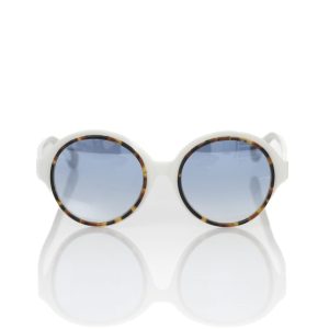 Frankie Morello Chic Round Sonnenbrille mit Schildkröte Damen Akzente