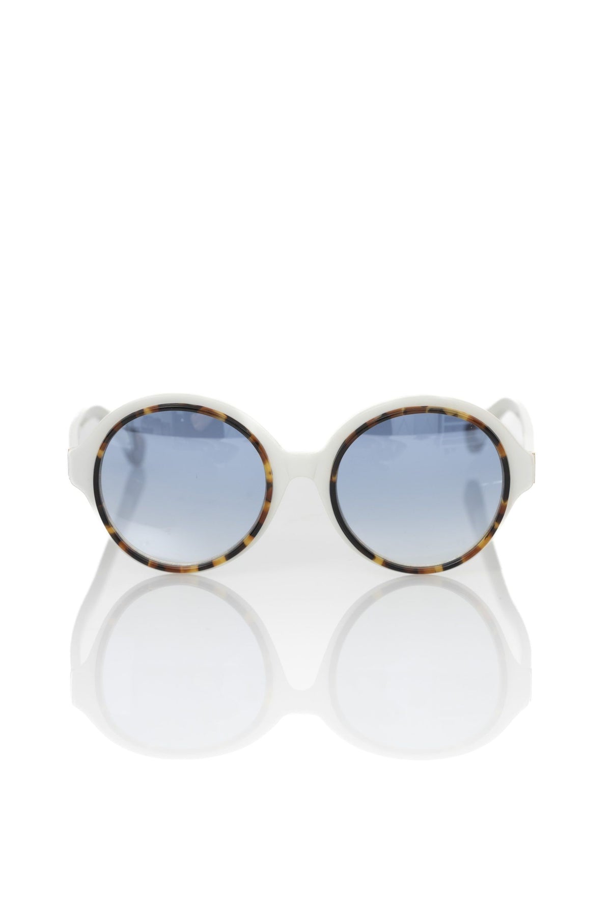 Frankie Morello Chic Runde Sonnenbrille mit Schildkröte Damen Akzente