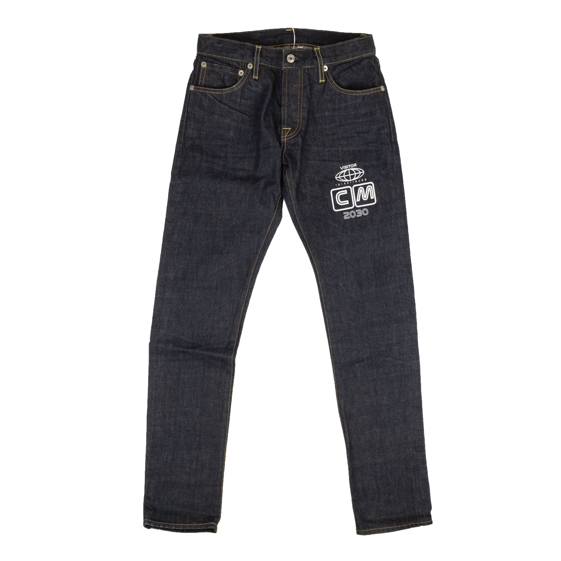 Besucher auf der Erde Logo Jeans – Dunkelblau Blau