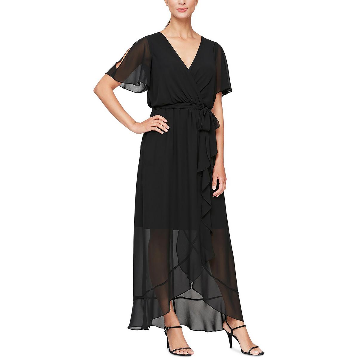 Langes Kleid mit Gürtel