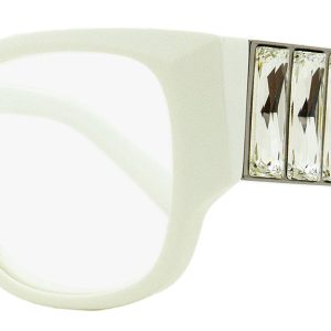 Swarovski Damen rechteckige Brille SK5473 021 weiß 54mm