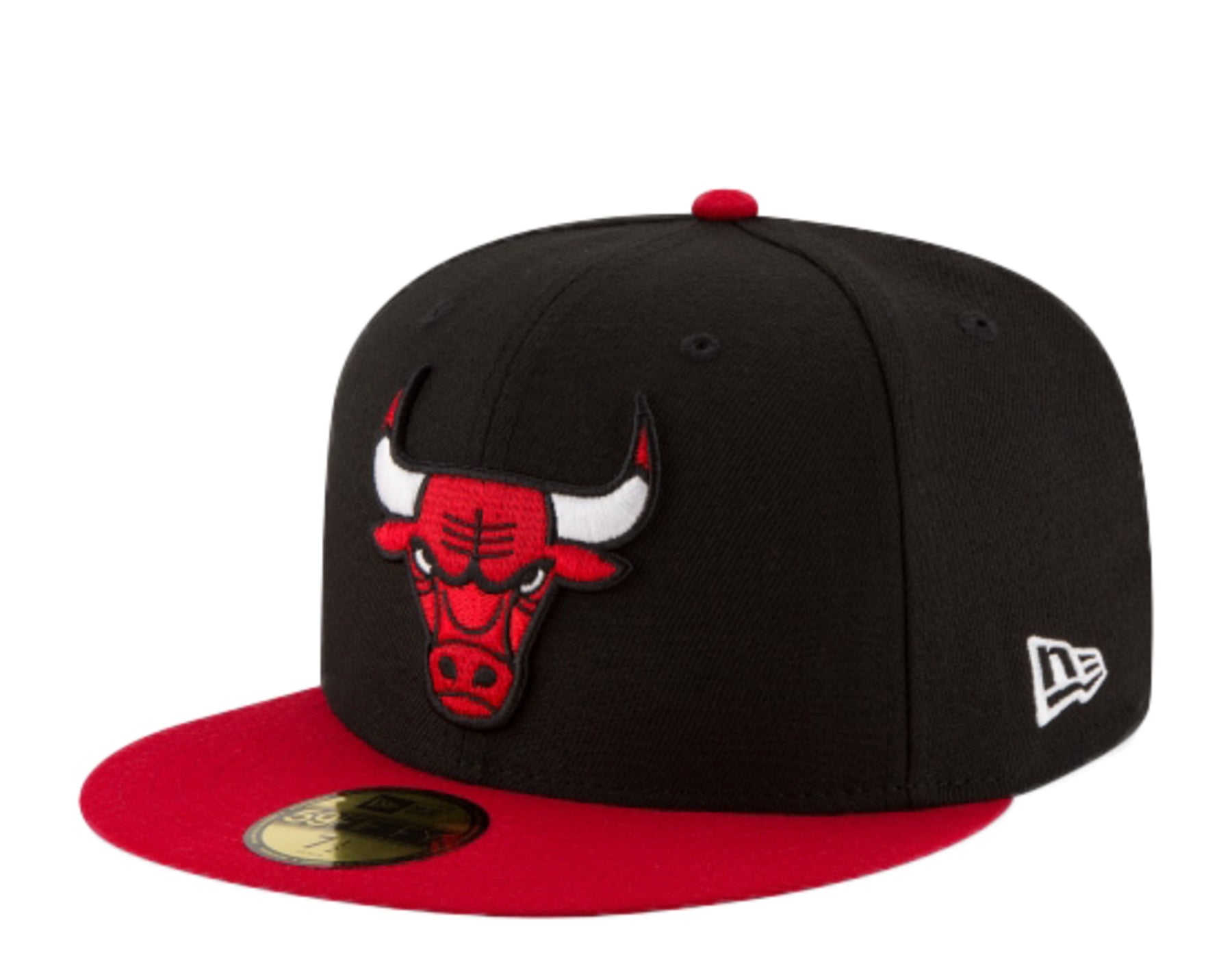 New Era 5950 NBA Chicago Bulls Alt 2-Tone Schwarz / Rot Einbauhut 70343698
