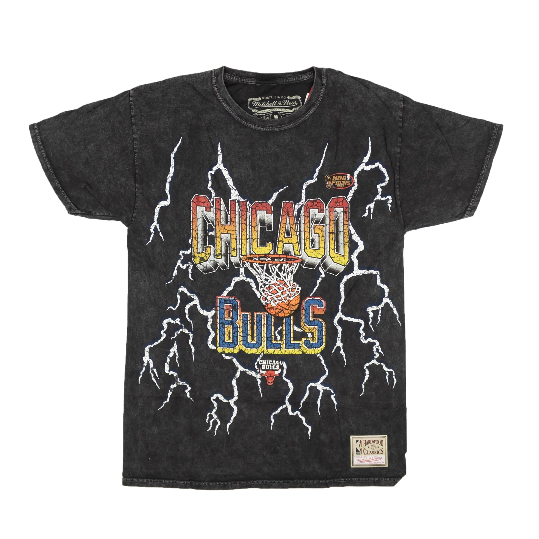 Mitchell & Ness Nba Vintage Lightning Warriors T-Shirt – Schwarz
