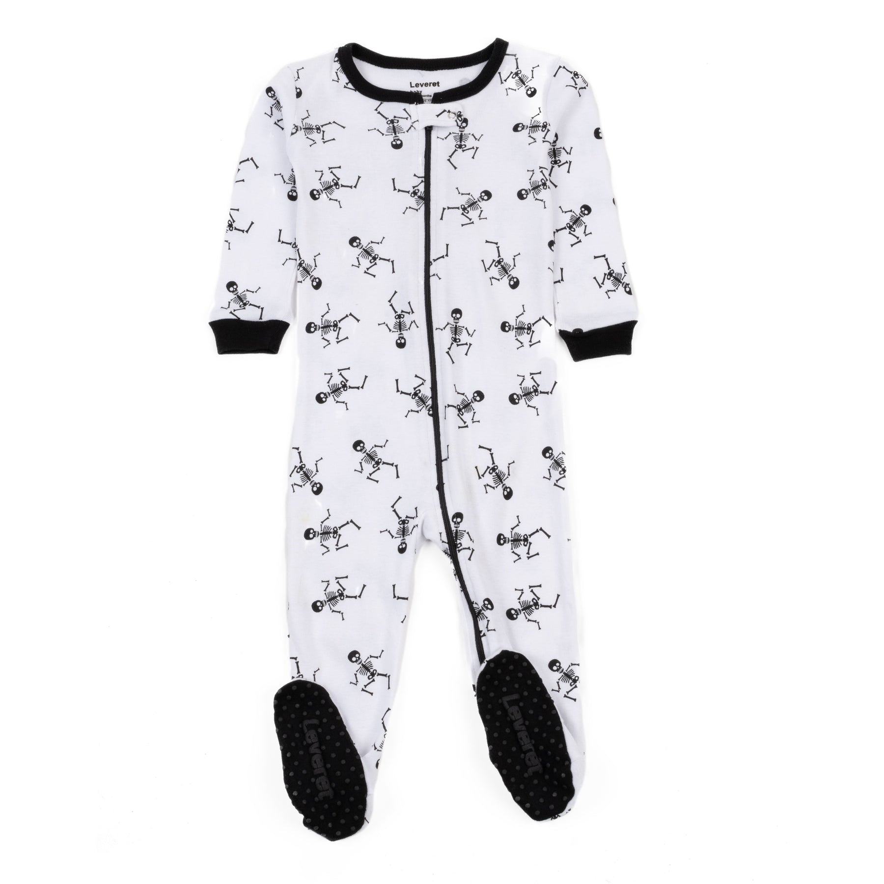 Kinder Fuß Baumwolle Pyjamas Skeleton Weiß