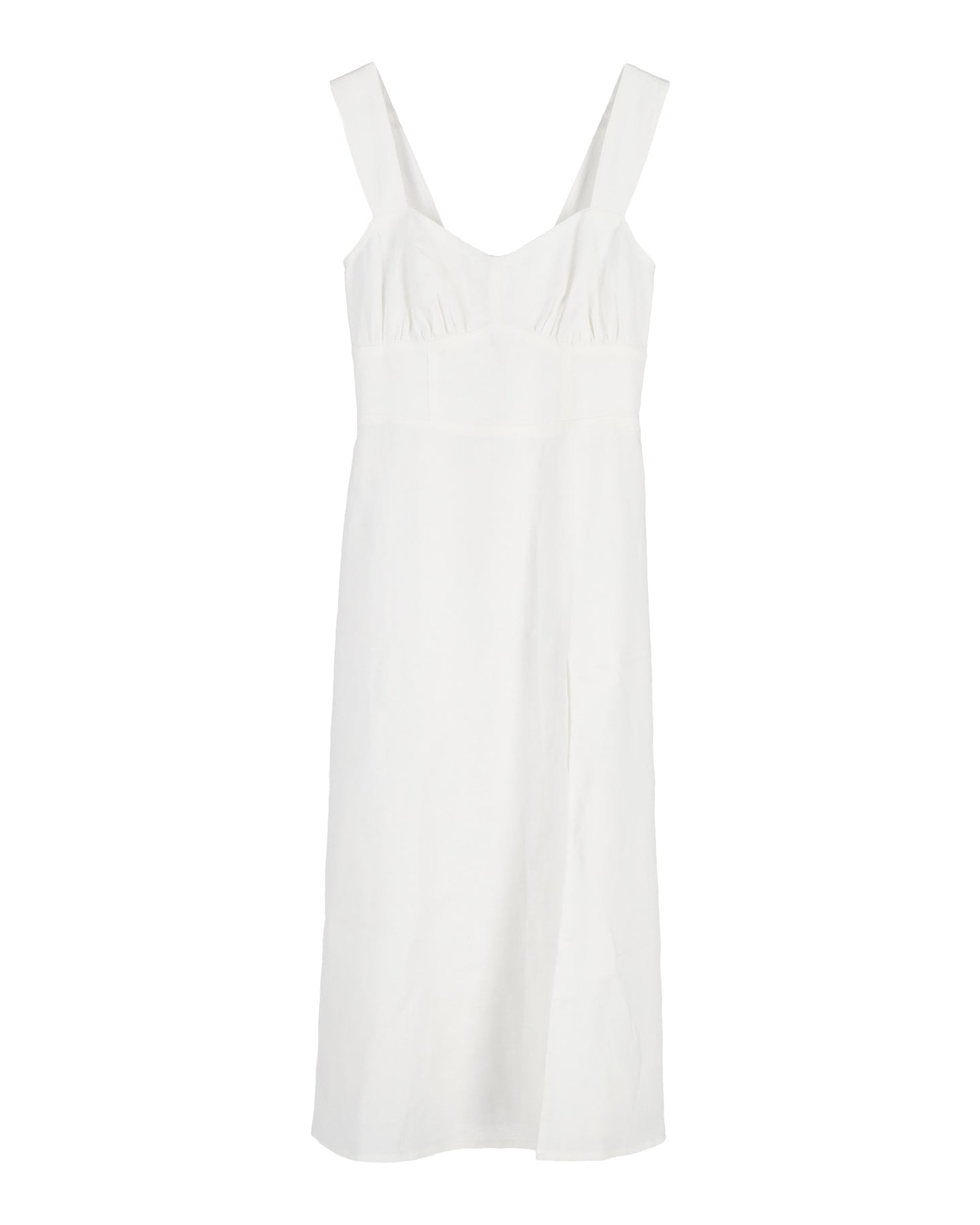 Reformation Midikleid am Meer aus weißem Leinen