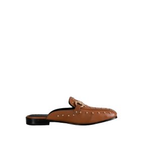 Damen Romee Premium Leder Mules in Camel